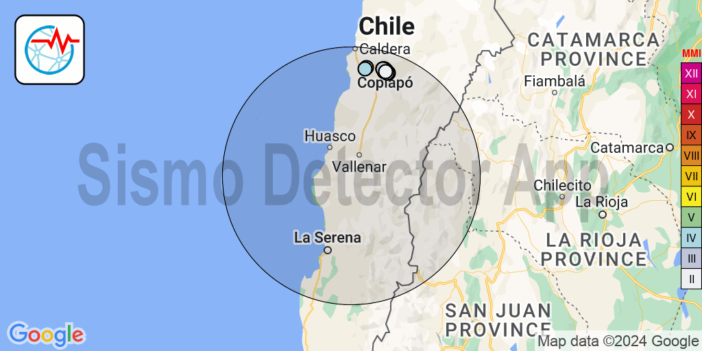 Earthquake at 3km from La Serena, Chile. April 4, 2024 0147 UTC